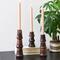 Hello Honey® Wooden Waves Taper Candle Holder Set